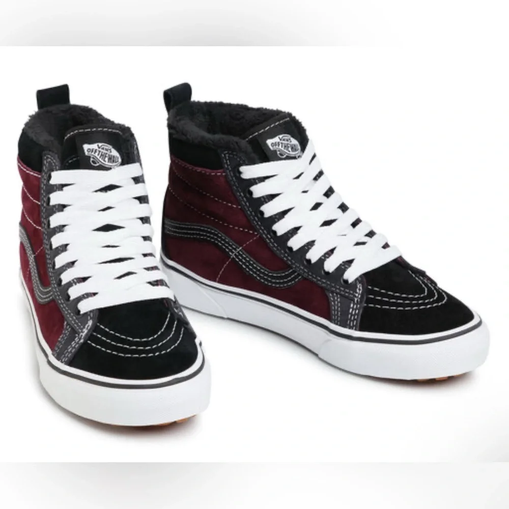 VANS Off The Wall Men’s 11.5 Wine Red Black High Top Eco Dry Heiq DuPont Sneaker